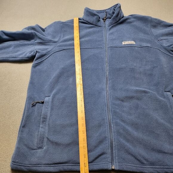 Columbia Fleece Jacket Full Zip Blue Mens Size Extra Large XL - Picture 7 of 9